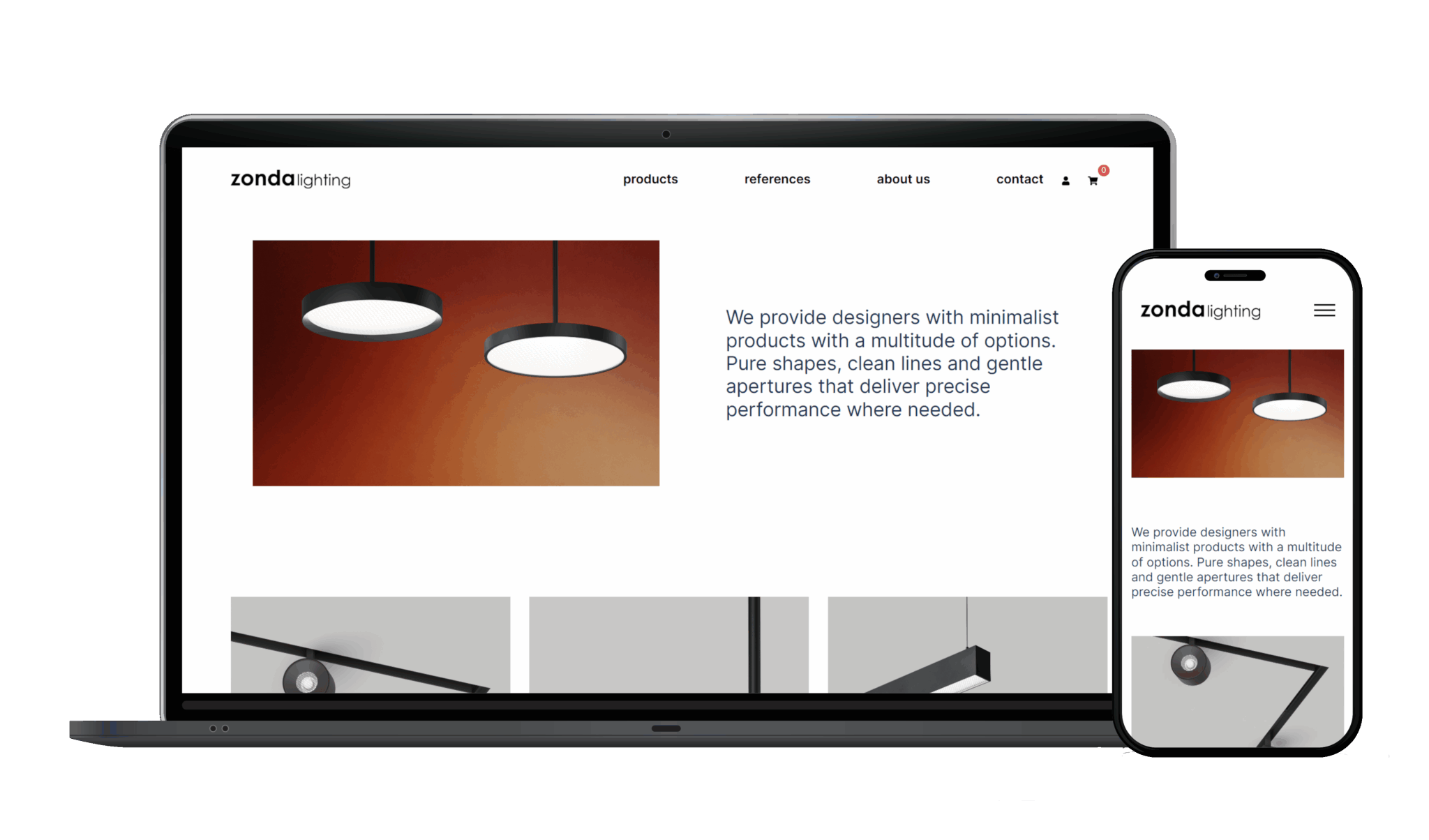 zondalighting laptop and mobile phone